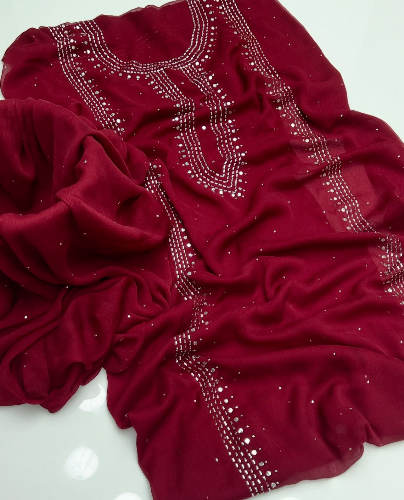2PC Mukesh Collection β Handmade Kurta style Shirt & Dupatta