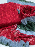 Handmade Pakka Boor Tanka On Soft Shifoon Full Shirt Jall With Chunri Dupatta 2pc Suit