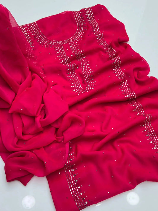 2PC Mukesh Collection – Handmade Kurta style Shirt & Dupatta