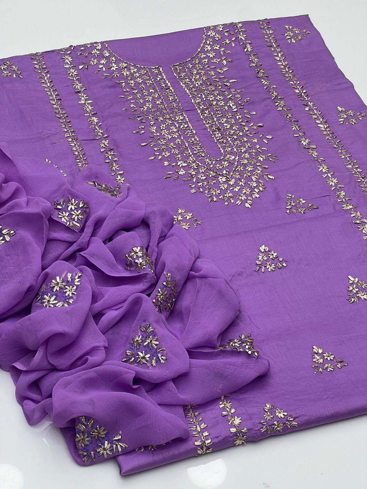 3Pcs Soft Lawn Dress-Handmade LCD Gotta Dress