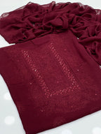 2PC Chiffon Dress – Shadow Sheesha & Chikankari Work