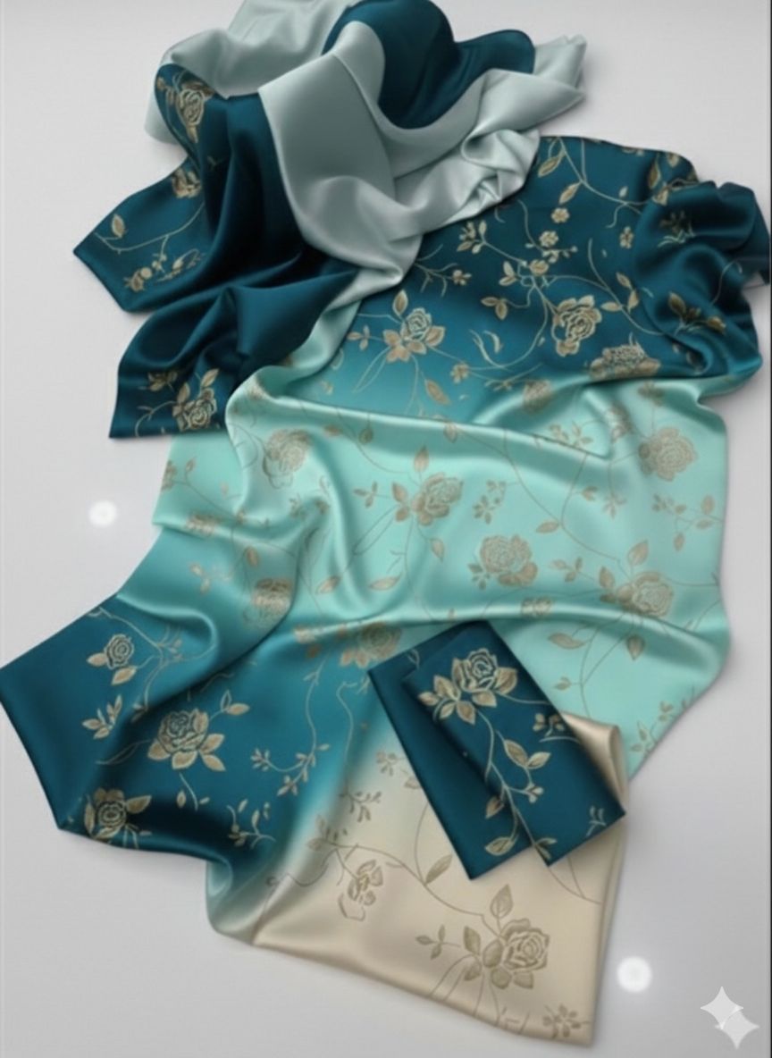 3pcs Shamoz silk Dress-Printed Collection