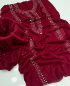 2PC Mukesh Collection – Handmade Kurta style Shirt & Dupatta