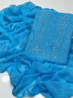 2PC Chiffon Dress – Shadow Sheesha & Chikankari Work