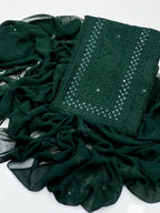 2PC Chiffon Dress – Shadow Sheesha & Chikankari Work