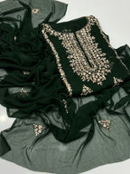 2PC Soft Chiffon Dress – Handmade LCD Gota Work