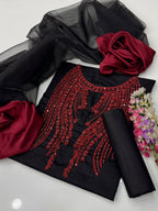 3-pcs Handmade Beats +ZARI work