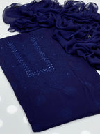 2PC Chiffon Dress – Shadow Sheesha & Chikankari Work