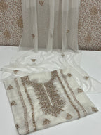 2PC Soft Chiffon Dress – Handmade LCD Gota Work