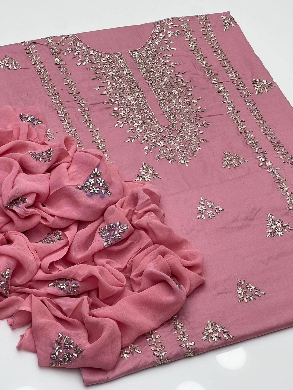 3Pcs Soft Lawn Dress-Handmade LCD Gotta Dress