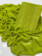 2PC Chiffon Dress – Shadow Sheesha & Chikankari Work