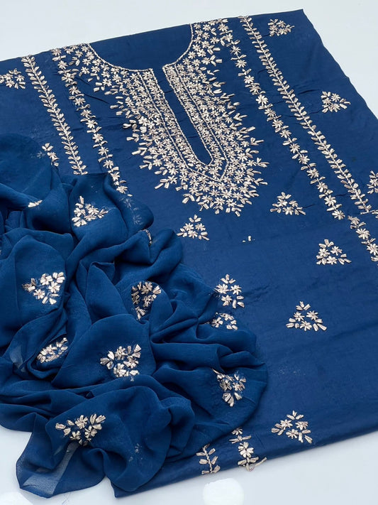 3Pcs Soft Lawn Dress-Handmade LCD Gotta Dress